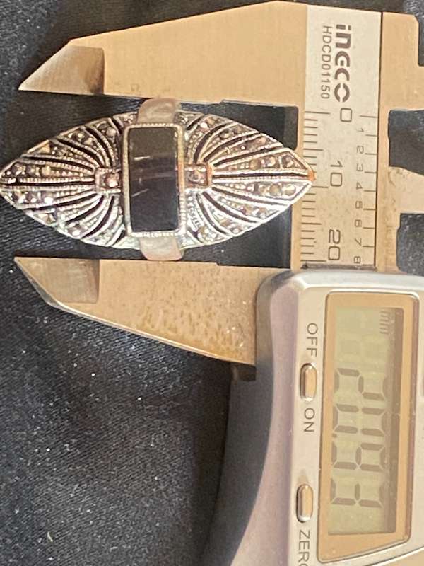 Stunning Marcasite vintage large Ring