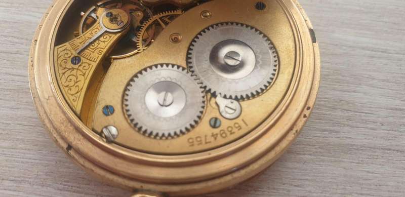 Pocket watch-14ct gold plated Waltham from 1909