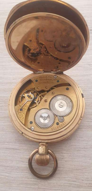 Pocket watch-14ct gold plated Waltham from 1909