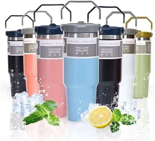 Thermal Insulated Travel Mug with handle  For Cold and Hot Drinks