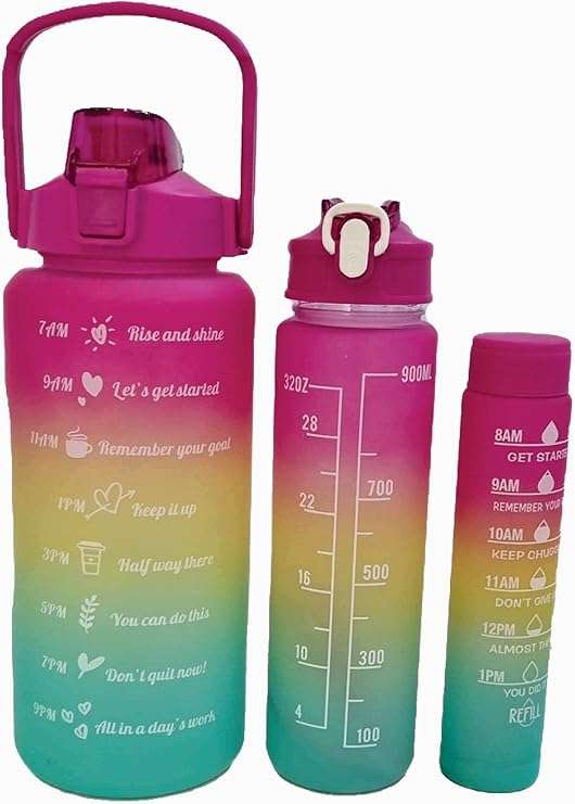3-Piece Motivational Water Bottles