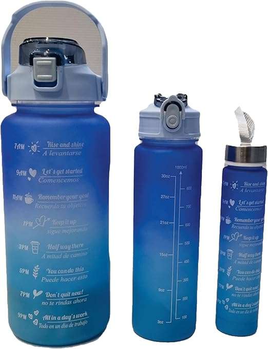 3-Piece Motivational Water Bottles