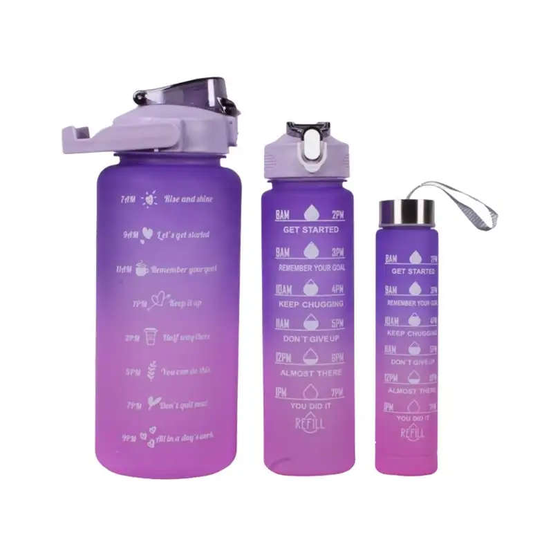 3-Piece Motivational Water Bottles