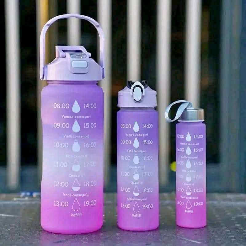 3-Piece Motivational Water Bottles