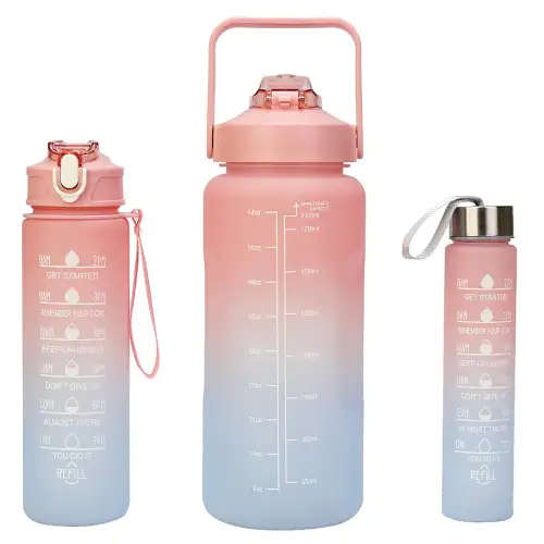 3-Piece Motivational Water Bottles