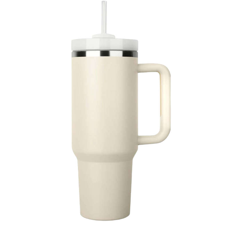 1.2L Stainless Steel Vacuum Tumbler with Straw for hot/cold drinks