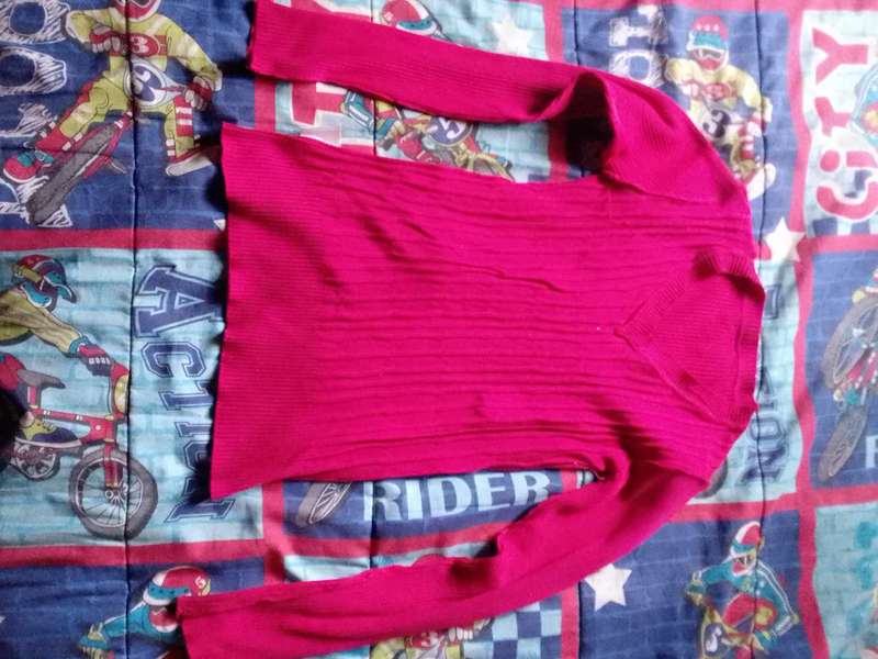 Pink V Neck Knitwear