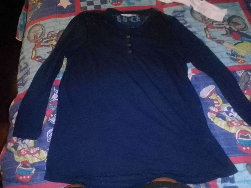 Casual Navy Blue Top