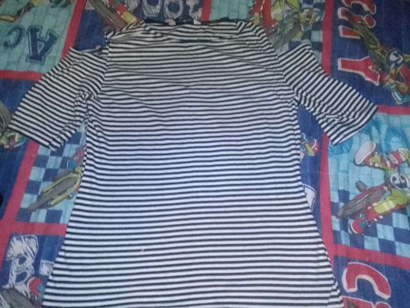 Blue and White Top Medium