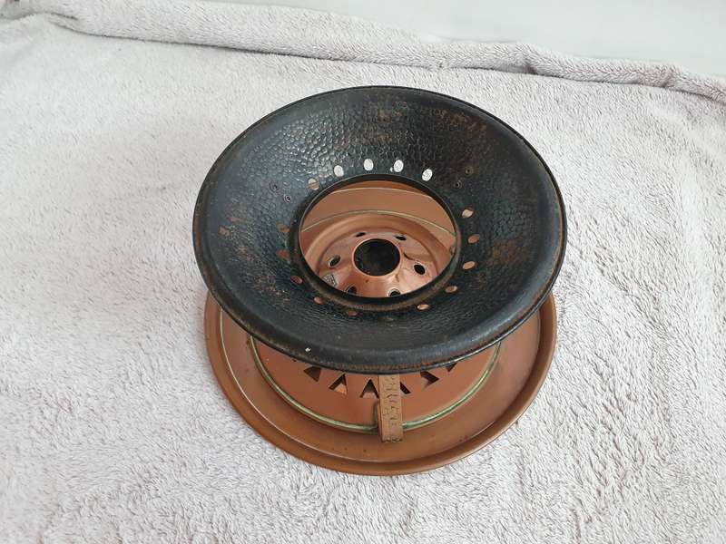 Vintage Copper Fondue Pot with Stand and Burner