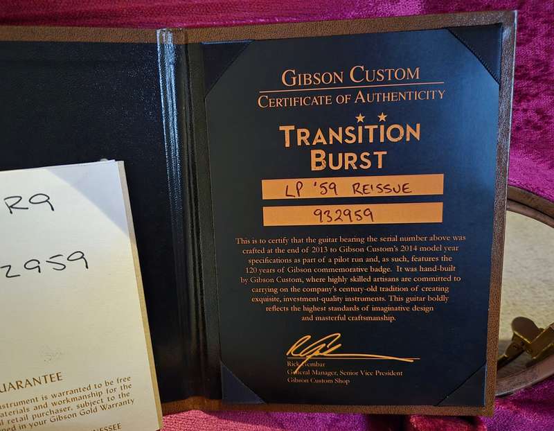 1959 Re-issue Gibson R9 LP Custom Shop Transition Burst