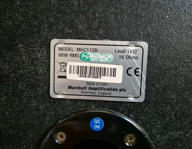 Marshall Haze MHZ112B 12inch Guitar Speaker Cab - Empty