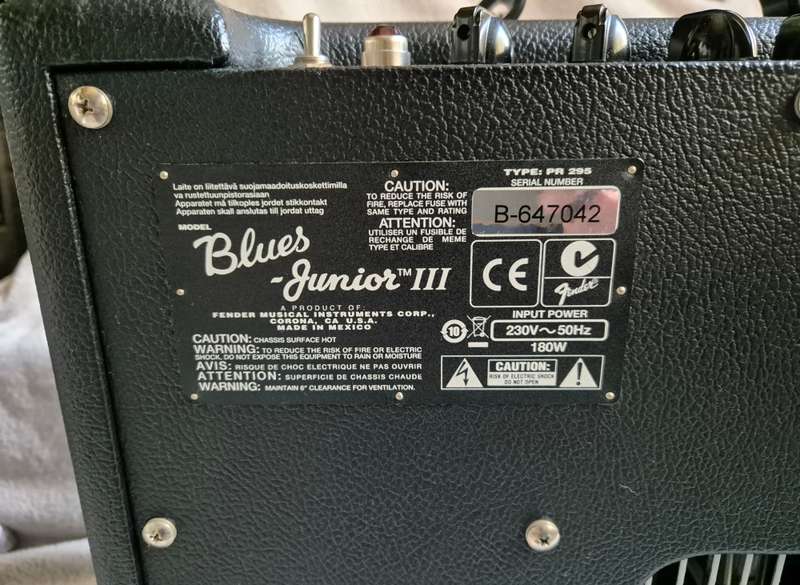 Fender Blues Junior III 15w Guitar Valve Amp