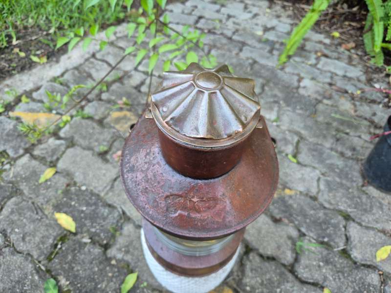 Large Size Vintage Antique Copper Ships Lantern