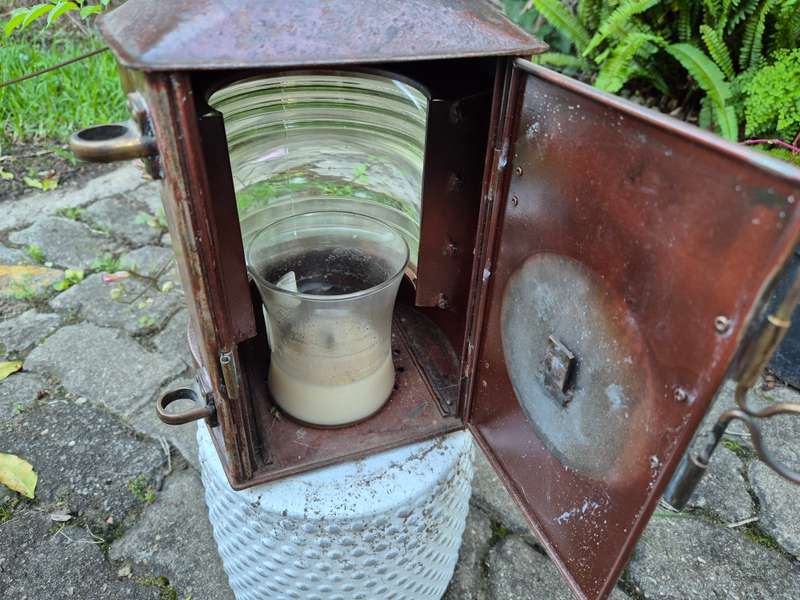 Large Size Vintage Antique Copper Ships Lantern