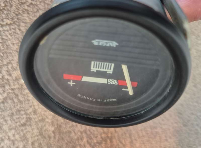 Vintage Jaeger Voltmeter Automotive Gauge