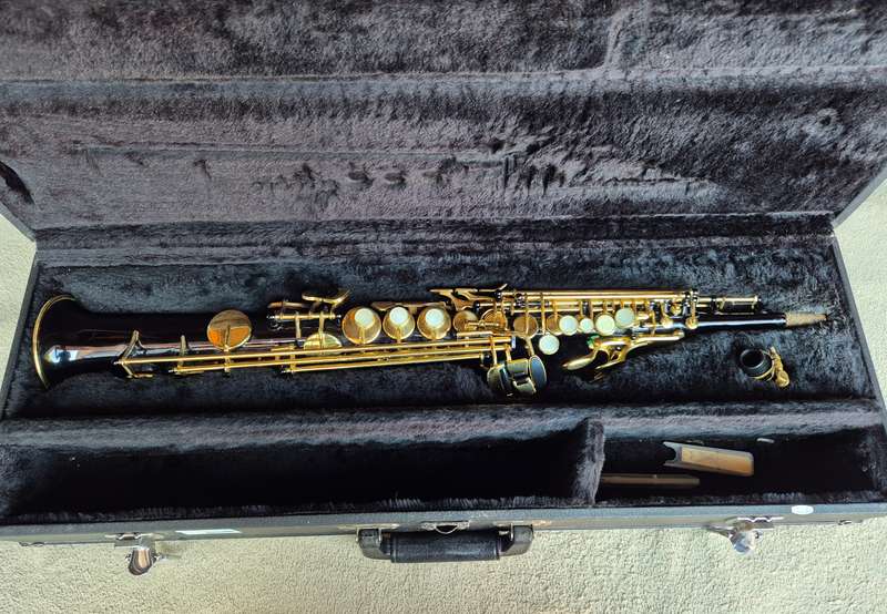 Jupiter JPS-547 Soprano Saxophone - Black and Brass