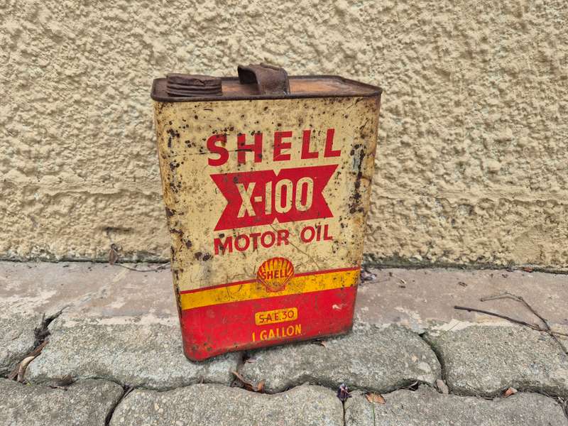 Vintage Shell X100 Oil Can - Collectible