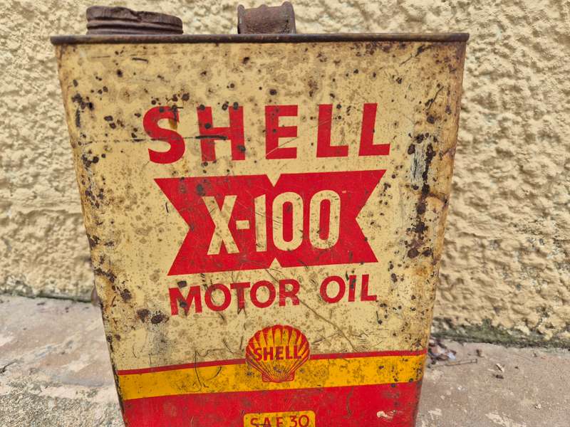 Vintage Shell X100 Oil Can - Collectible