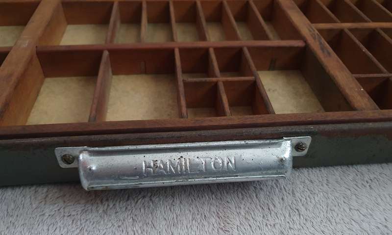 Original Vintage Hamilton Printers Tray - Antique