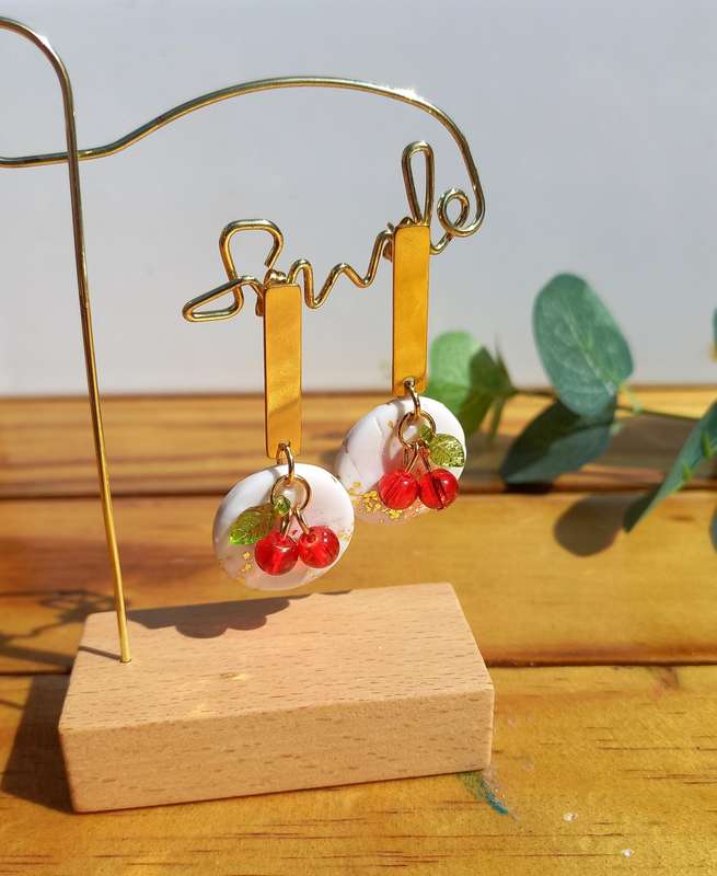 Cherry Drop Earring