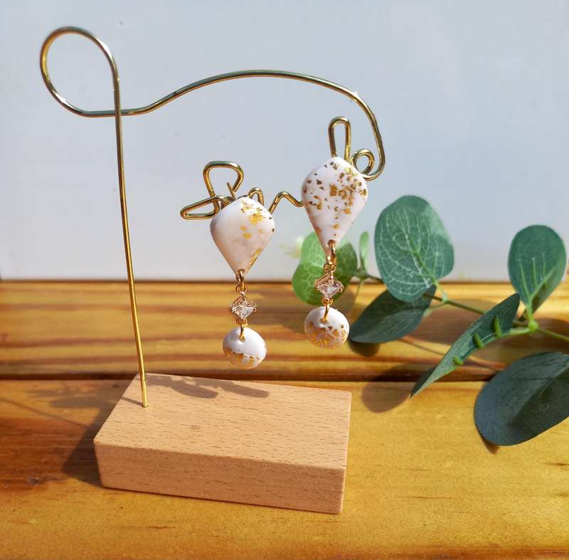 White Drop Earring