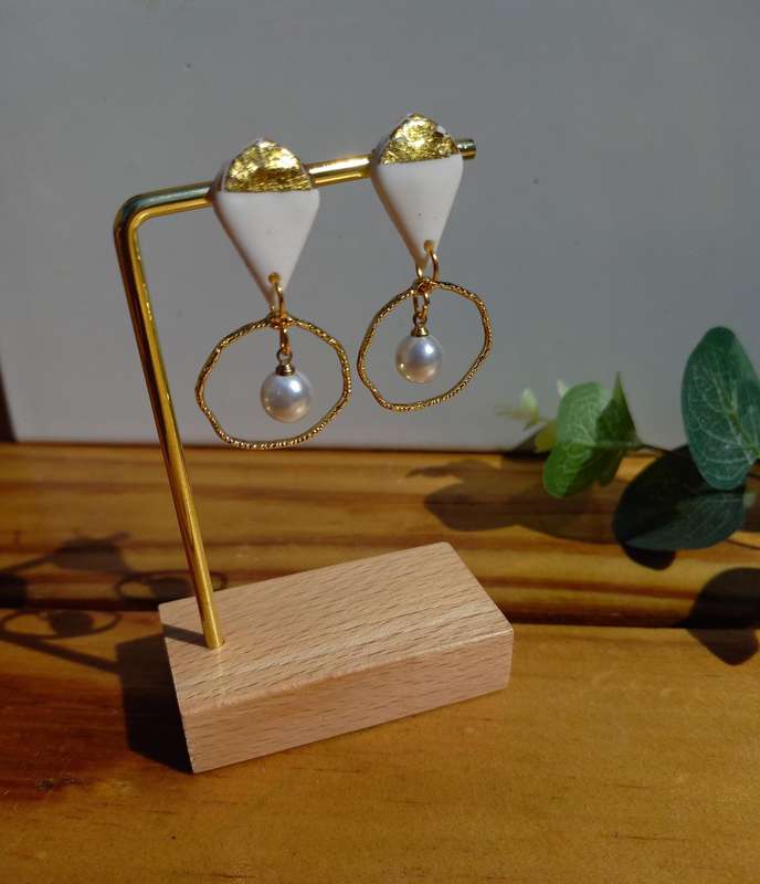 White Pearl Drop Earring