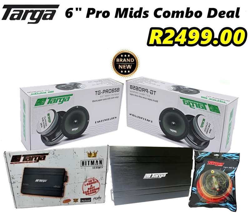 Targa Pro Mids Car Audio Combo