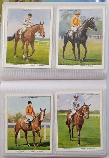 Wills Cigarette Cards: Racehorses and Jockeys 1938 Full set of 40 cards