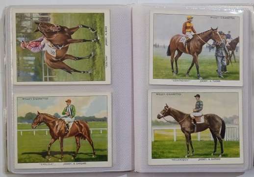 Wills Cigarette Cards: Racehorses and Jockeys 1938 Full set of 40 cards