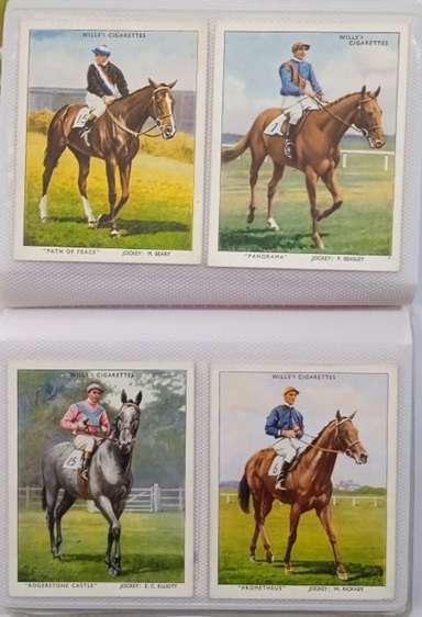 Wills Cigarette Cards: Racehorses and Jockeys 1938 Full set of 40 cards
