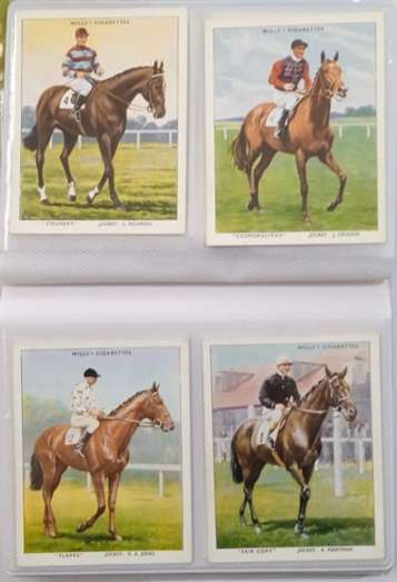 Wills Cigarette Cards: Racehorses and Jockeys 1938 Full set of 40 cards