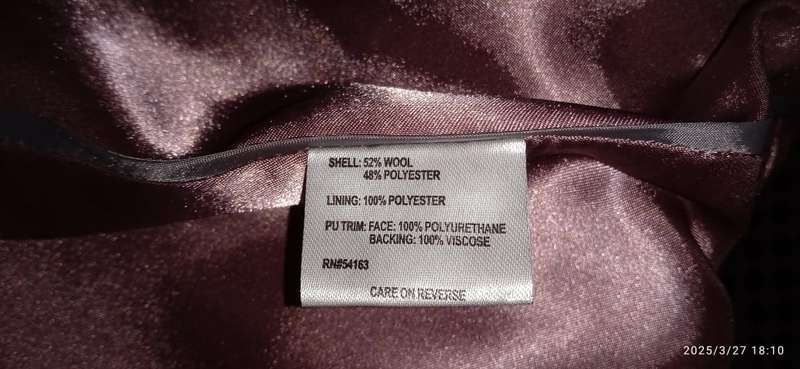 Calvin Klein Grey Wool Blend Pea Jacket Coat Size XL