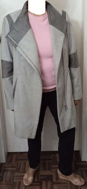 Calvin Klein Grey Wool Blend Pea Jacket Coat Size XL