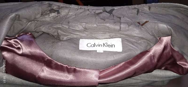 Calvin Klein Grey Wool Blend Pea Jacket Coat Size XL