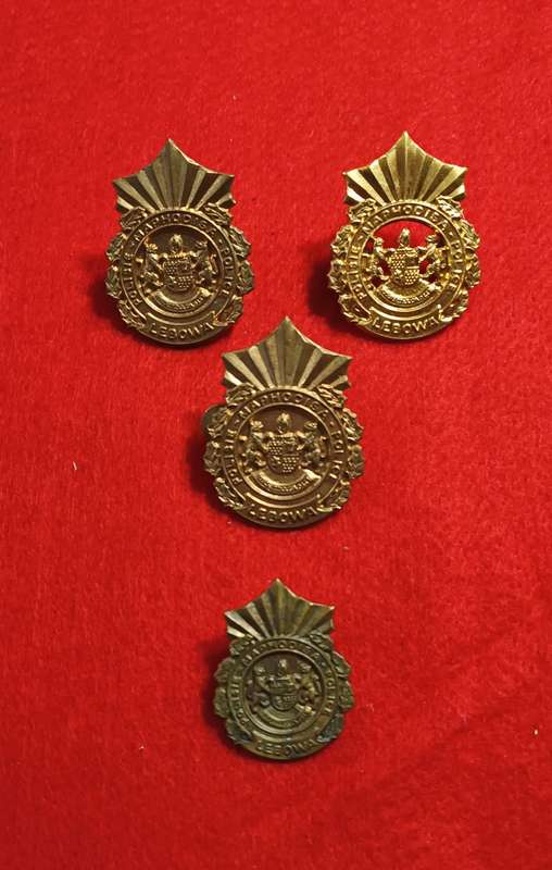 LEBOWA HOMELANDS - POLICE CAP BADGES
