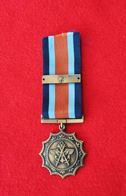 SADF - MILITARY MERIT MEDAL - FULL SIZE + SECOND AWARD BAR