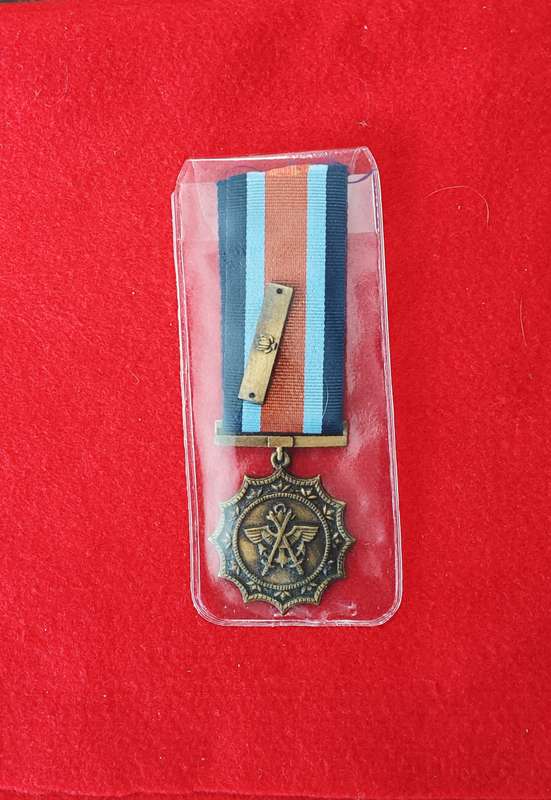 SADF - MILITARY MERIT MEDAL - FULL SIZE + SECOND AWARD BAR