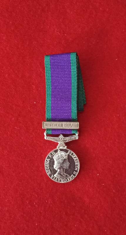 GENERAL SERVICE MEDAL (GSM) - ELIZABETH NORTHERN IRELAND - MINIATURE