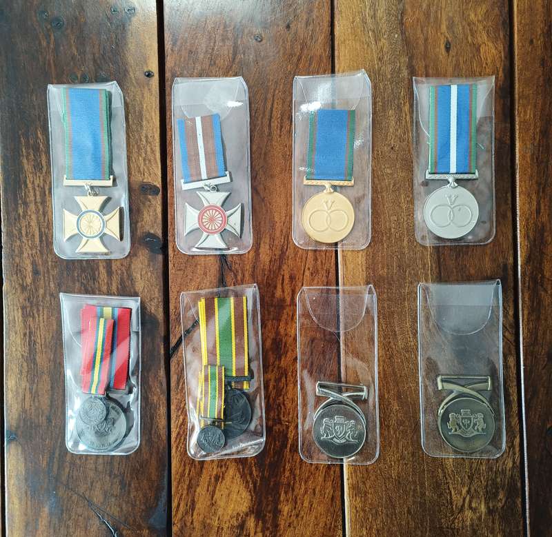 SADF - VENDA MILITARY - VENDA DEFENCE FORCE MEDAL - FULL SIZE + MINIATURE