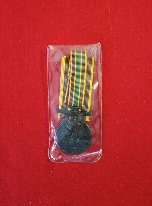 SADF - VENDA MILITARY - GENERAL SERVICE MEDAL (GSM) - FULL SIZE + MINIATURE