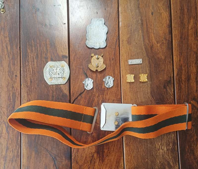 SADF - BOPHUTHATSWANA MILITARY LOT - STABLE BELT, BADGES AND RANKS