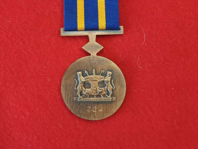 SADF - BOPHUTHATSWANA MILITARY - DEFENCE FORCE COMMENDATION MEDAL - FULL SIZE + MINIATURE