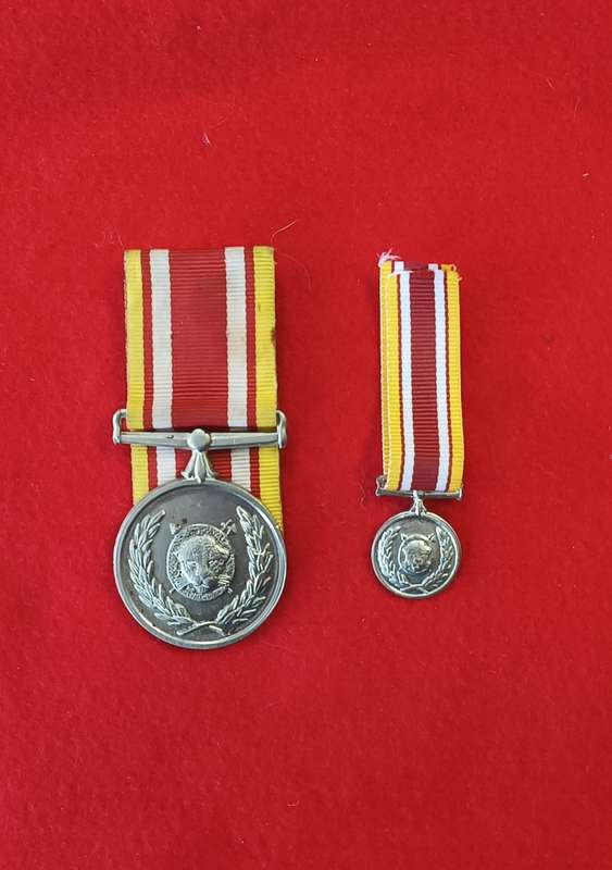 SADF - BOPHUTHATSWANA MILITARY - GSM MEDAL - FULL SIZE + MINIATURE