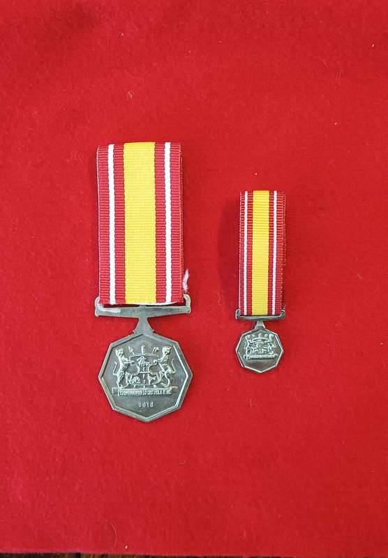 SADF - BOPHUTHATSWANA MILITARY - NKWE MEDAL - FULL SIZE + MINIATURE