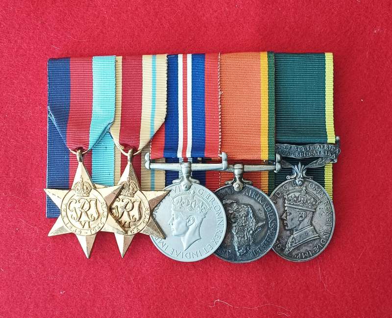 WW2 GROUP - W. MACKENZIE - NATAL CARBINEERS + EFFICIENCY MEDAL - FULL SIZE