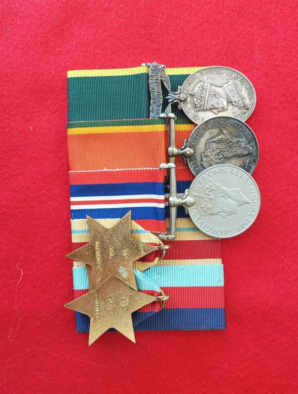 WW2 GROUP - W. MACKENZIE - NATAL CARBINEERS + EFFICIENCY MEDAL - FULL SIZE