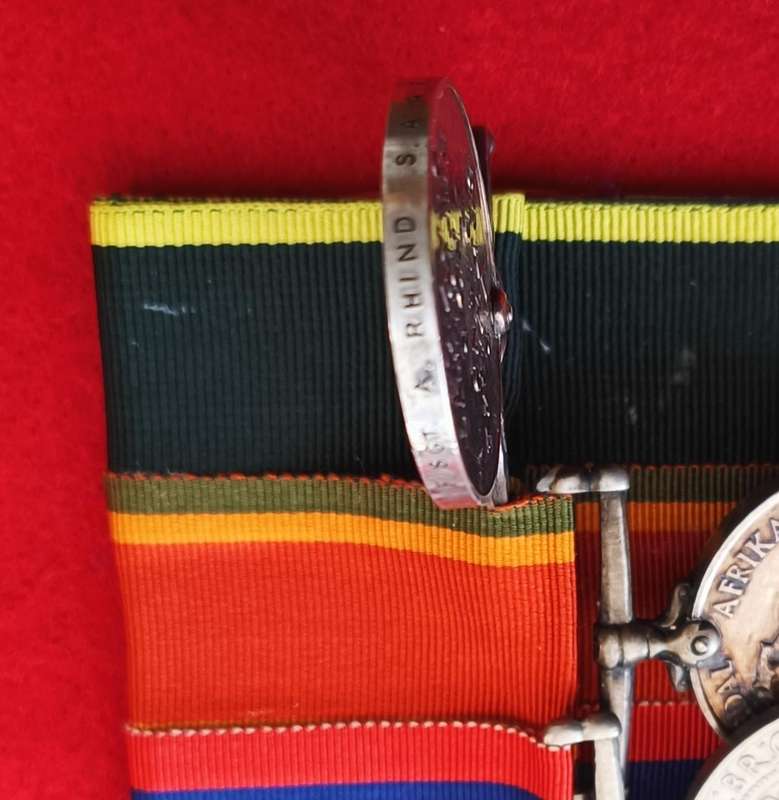 WW2 GROUP - F/SGT A. RHIND - S.A.A.F + EFFICIENCY MEDAL - FULL SIZE
