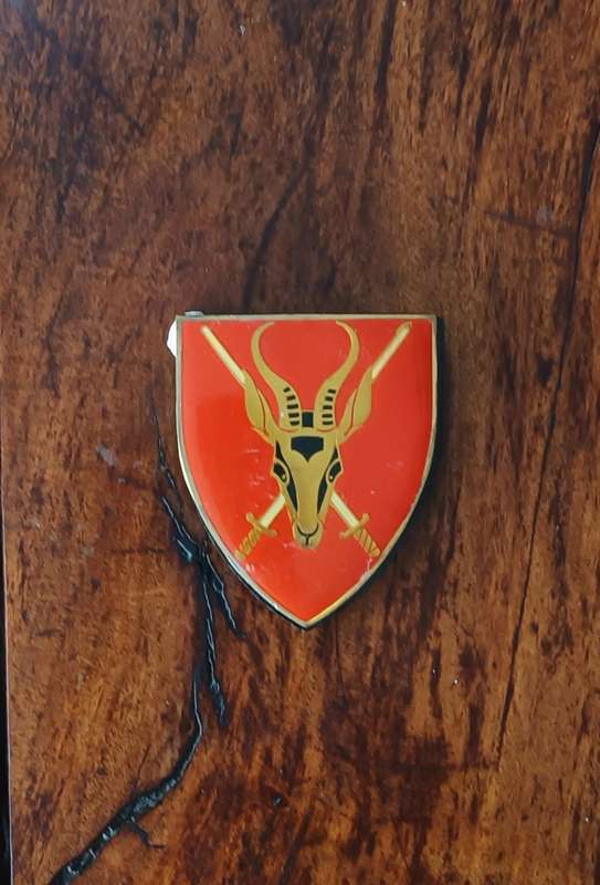 SADF - ARMY HQ SHOULDER FLASH - METAL