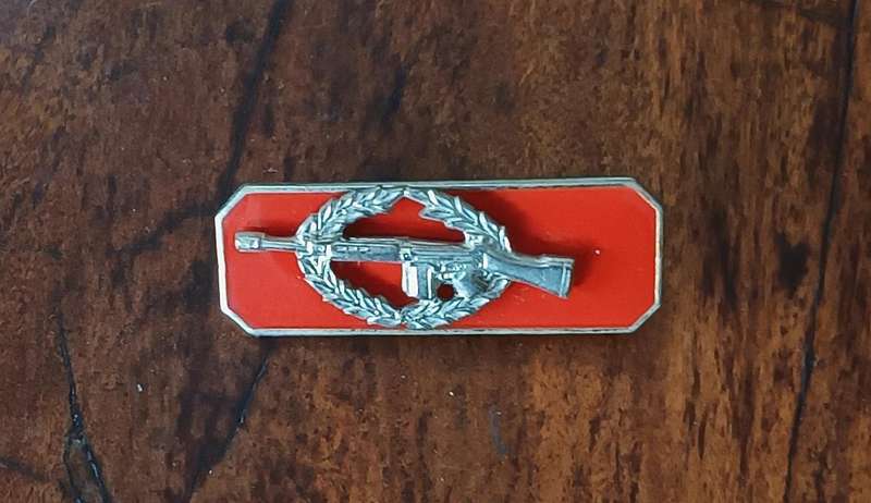 SADF - SNIPERS BADGE - CHROMED ON RED